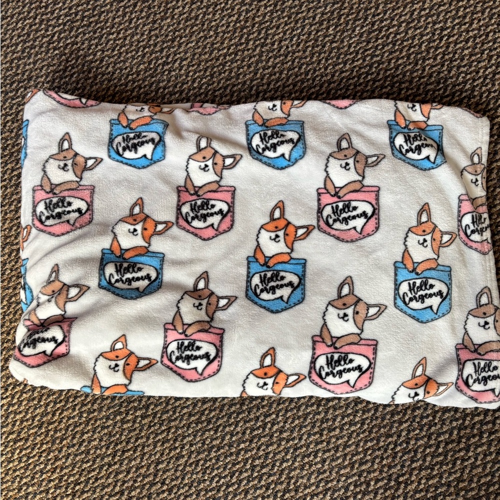 Cute Corgi Print Blanket